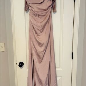 Elegant Dusty Rose Evening Gown